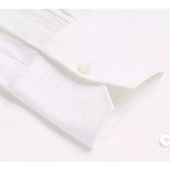 Thomas Pink White Athletic Fit Stretch Plain Poplin Dress Shirt Sz 17/43R - Picture 2 of 9